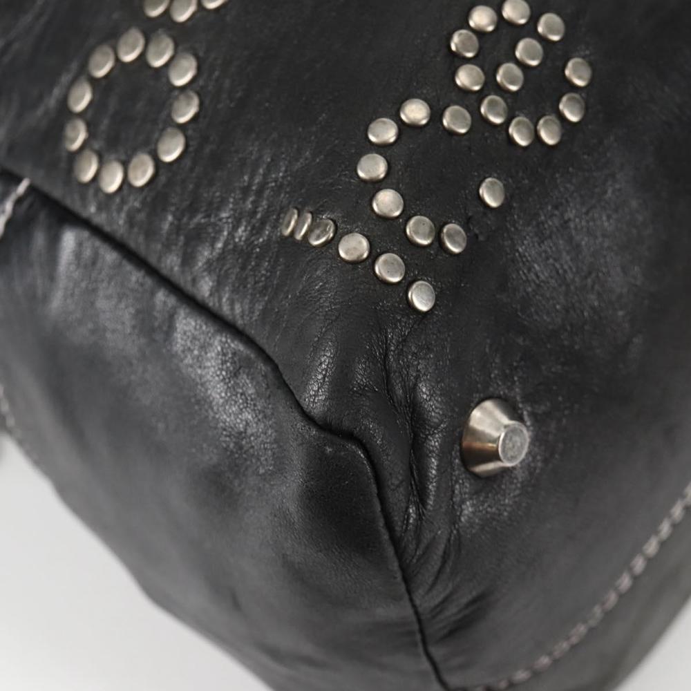 Chloe Hand Bag Leather Black Silver Auth SW1545V - Picture 9 of 16